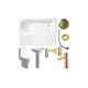 Somerton Bathroom Suite with Brushed Brass Taps